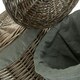 image 3 of Large Antique Wash Round Linen Basket with Grey Sage Lining | Grey | Grey