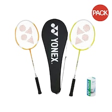 Yonex Badminton Set (Pack Of 5) - Yellow/White/Black - One Size