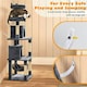 image 6 of Yaheetech 179 cm Tall Multi Level Cat Tree Kitten Condo Dark Grey