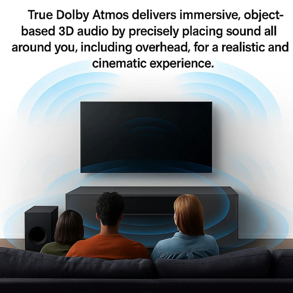image 1 of HYE 5.1.2ch Soundbar Wireless Subwoofer 560W Dolby Atmos With Surround Speakers - 512DSB28012