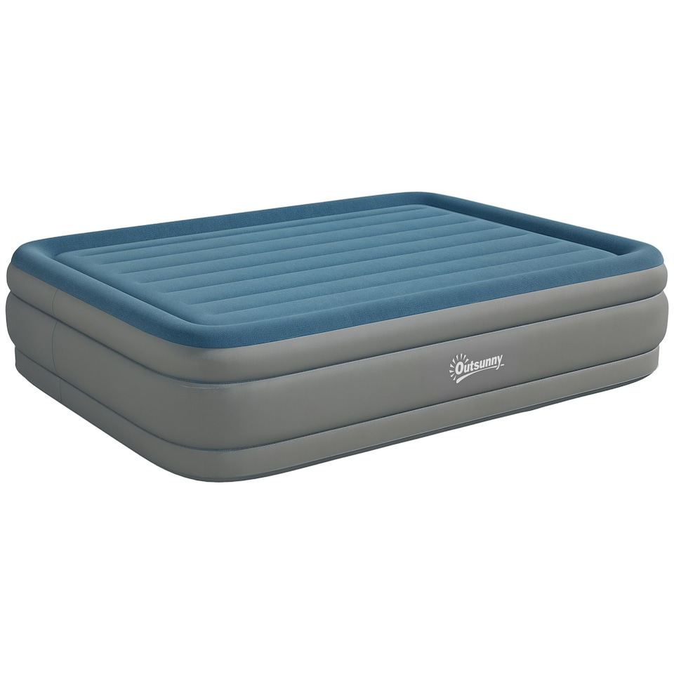 image 1 of Outsunny King Inflatable Mattress with Electric Pump, 203 x 152 x 46cm