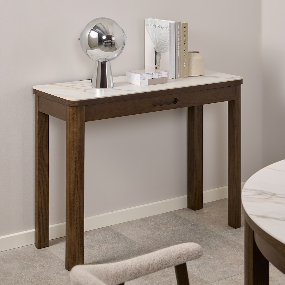 image 1 of Southampton Console Table 1 Drawer in Cream Ceramic