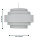 image 4 of First Choice Lighting Light Grey 5 Tier Ceiling Light Shade Grey