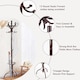 image 3 of COSTWAY Wooden Rotating Coat Hat Hanger Free Standing Hallstand Umbrella Stand 12 Hooks