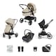 image 1 of Atom 3-in-1 Travel System & Astral Car Seat – Birth to 22kg, Compact, Lightweight and Convertible, Changing Bag, Rain Cover and Cup Holder (Stone)