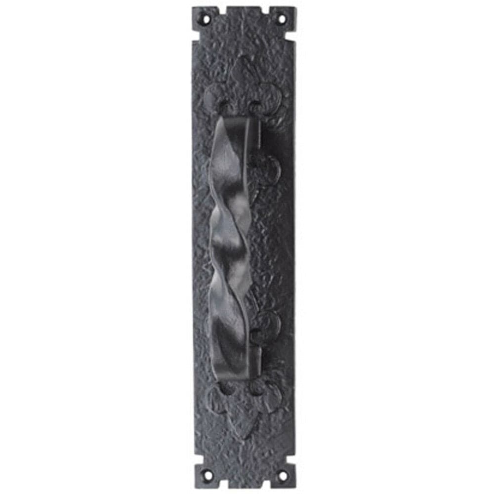Loops Traditional Forged Twist Pull Handle 310 x 66mm Black Antique Door Handle