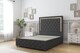 image 1 of Sloomy Sofia Gold Graphite Dumfries Divan Bed Base 2 Drawers Left Side With 54 Inch Floor Standing Headboard & 12 Inch Matching Footboard | Grey | Graphite | Super King | 1