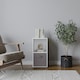image 9 of 2-Cube Shelving Unit With Inserts White | White / Beige