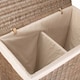 image 3 of Rectangular Partition Laundry Basket | Brown | Brown