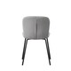image 5 of Set of 2 Teddy Faux Fur Stitched Design Dining Chairs Light Grey Bella by MCC
