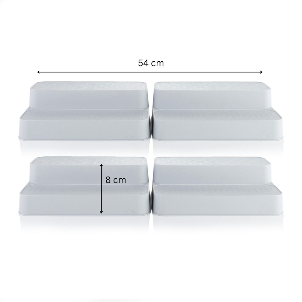 image 1 of Minky 2 Tier Shelf Organisers - Pack of 4
