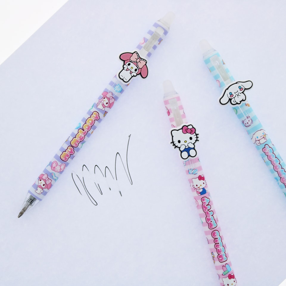 image 1 of Hello Kitty Erasable Gel Pens - Set of 3