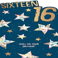 Words 'n' Wishes Age 16 Birthday Card for a Boy, Boys Birthday Card 16th Birthday, Multi-Coloured