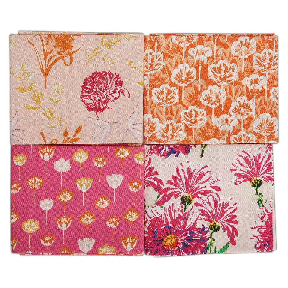 image 1 of RHS Fat Quarter Fabric Bundle, Bloom, 45 x 56cm