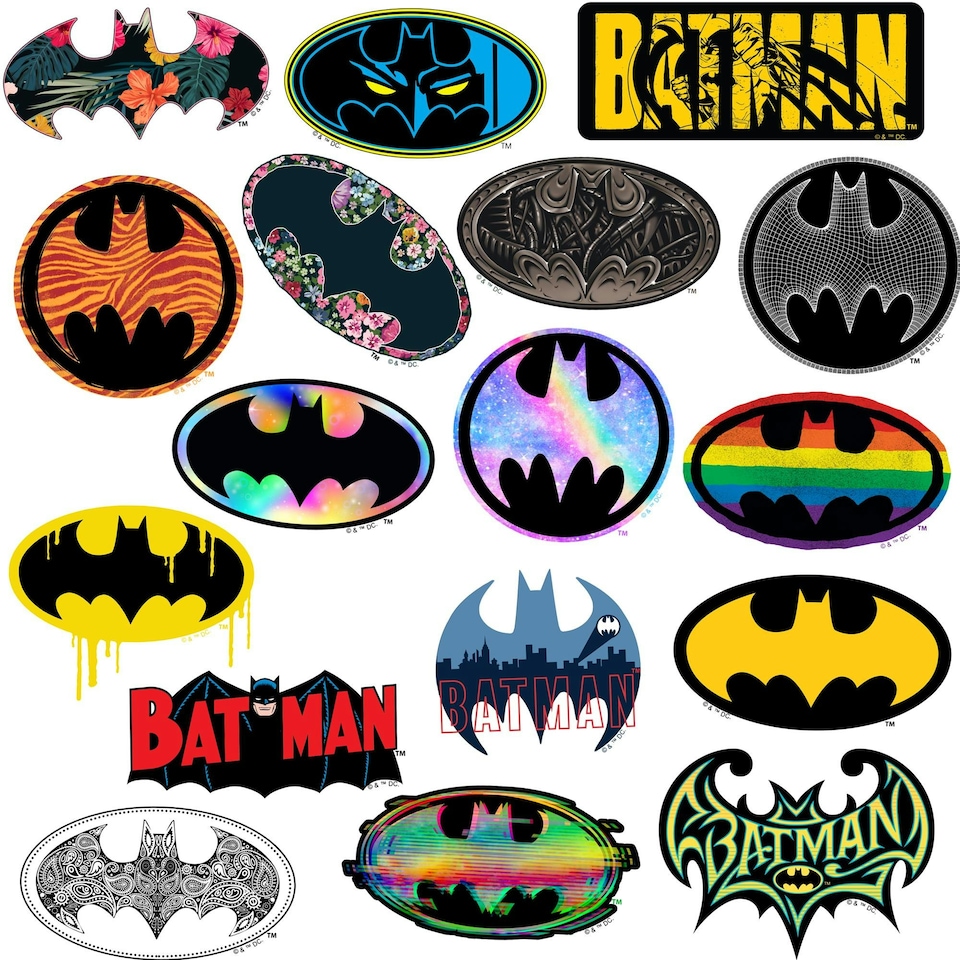 image 1 of Batman Deluxe Stickers (Pack of 100) - Multicoloured - One Size