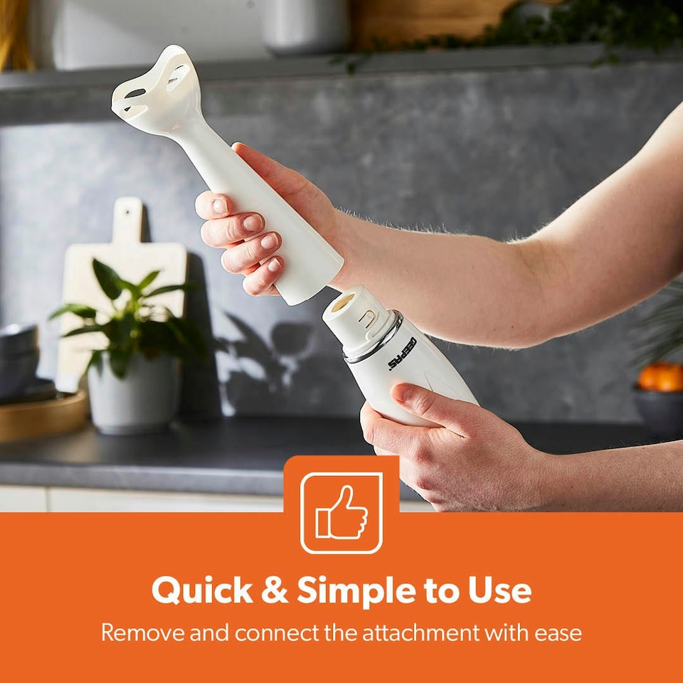 image 1 of GEEPAS Hand Mixer & Hand Blender Set | White