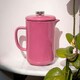 image 2 of Upper Street Six Cup Pink Ceramic French Press Cafetière