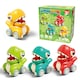 image 1 of Push and Go Dinosaur Car Toy Set 4PCS Mini Dino Vehicles for Toddlers Pull Back Cars