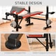 image 9 of HOMCOM Multi-Function Adjustable Weight Training Bench Gym Fitness Lifting