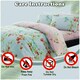 image 3 of VELVETIO Birdie Blossom Printed Duvet Cover Set Reversible Polycotton Beddings Blue | King