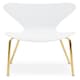 image 1 of Interiors By Premier Comfortable Dining Chair With White Seat And Gold Chrome Legs, Elegant Chair For Table, Modern Dining Chair