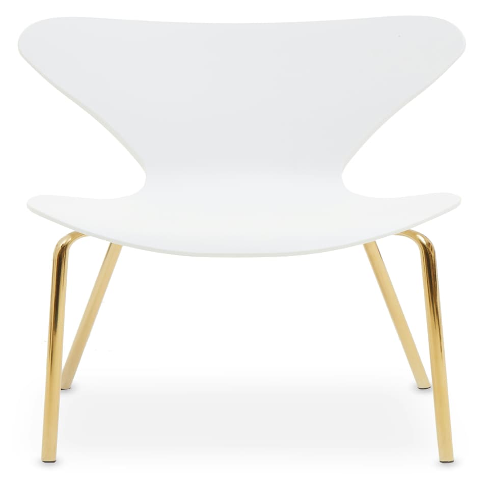 image 1 of Interiors By Premier Comfortable Dining Chair With White Seat And Gold Chrome Legs, Elegant Chair For Table, Modern Dining Chair