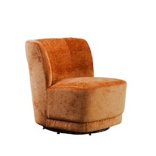 Camarillo Swivel Base Fabric Accent Chair - Orange