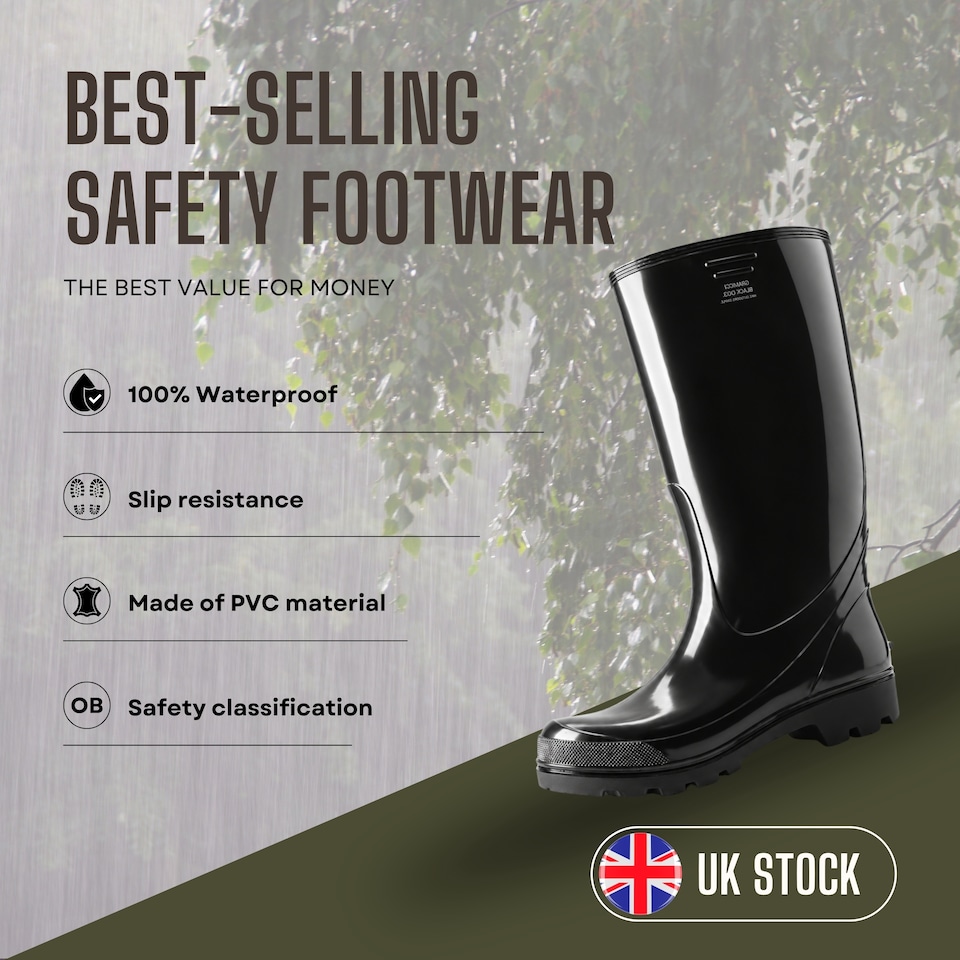 image 1 of Grander Men's PVC Work Wellies Black EU47