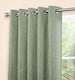 image 6 of Amberley - Thermal Interlined Chenille Curtains - Eyelet - 100% Polyester (Sage, 66'' x 90'' - 168cm x 229cm (Pair)) | Green | Green