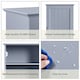image 4 of Yaheetech Wall Mounted Cabinet with 3 Tiers Grey Grey