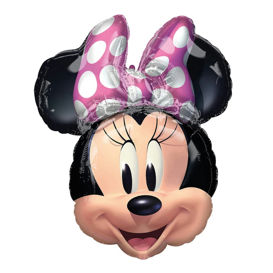 image 1 of Disney Minnie Mouse Foil Balloon - Pink/Black/Grey - One Size
