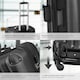 image 4 of Suitcase Set - 3 hard-shell suitcases with telescopic handle, swivel wheels | Black | black | 1