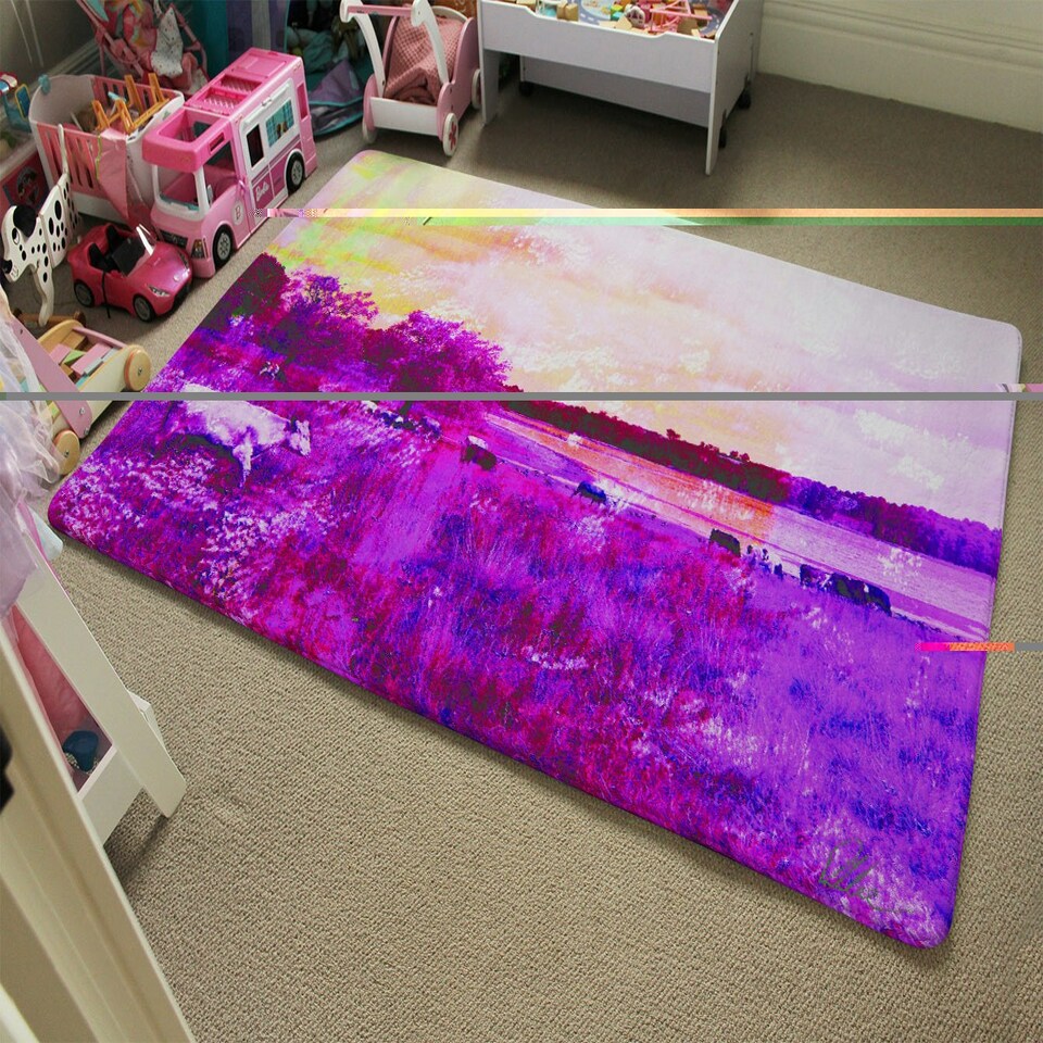 image 1 of Vintage pinky Cow (Rug) Pink | Medium: 80x150cm