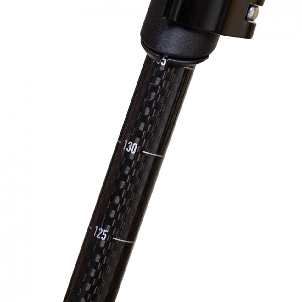 image 1 of Carbon Pole Lightweight 3 Section Adjustable Hiking Trekking Outdoor Gear | Black | Black | One Size | 1