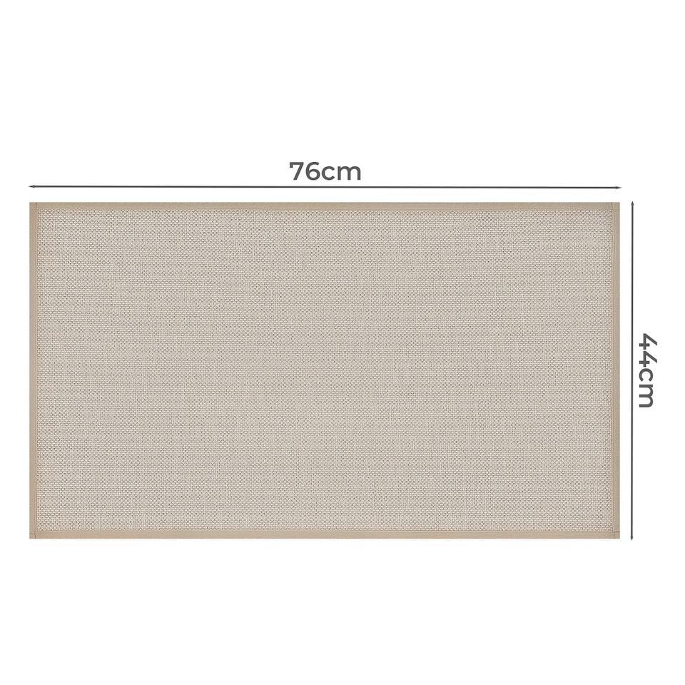 image 1 of Marlow 2PC Non Slip Rubber Woven Door Mat Hallway Kitchen Rug