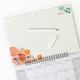 image 3 of 2026 Monthly Memo Board Calendar & Pen Coffee Design