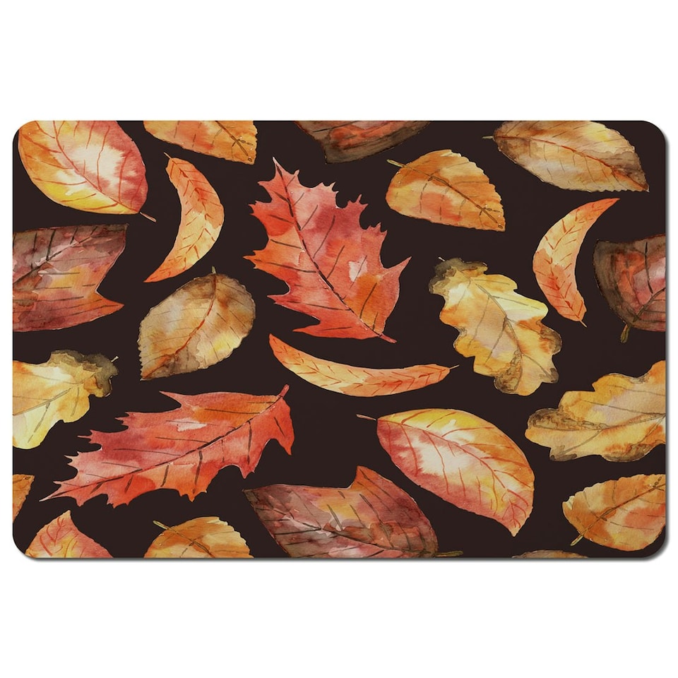 Autumn Leaves on Black (Placemat)