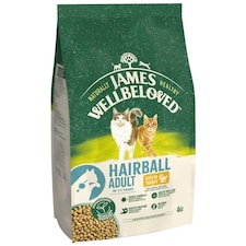 James Wellbeloved Turkey & Rice Adult Dry Cat Food Hairball Control - 4 kg | Multi | 4kg | Turkey | 1