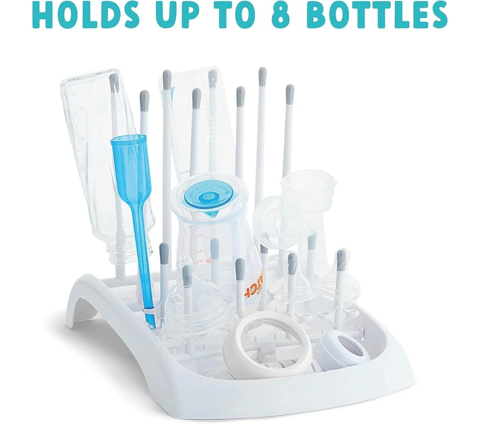 image 1 of Munchkin Baby Bottle Holder With Folding Deluxe Baby Bottle Drying Rack Stand