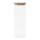 image 1 of Pebbly Square 2200ml Canister With Bamboo Lid
