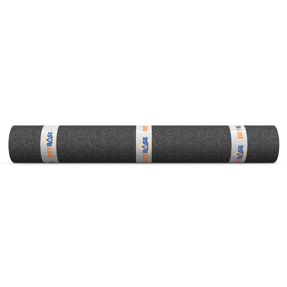 image 1 of Drybase Flex Membrane - 1m/15m Salt Resistant Low Profile Damp Proof Wall Membrane, No Drilling. For Plaster Finish & Internal Use | Black | Black