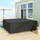image 2 of Outsunny Large Garden Set Square Cover Outdoor Furniture Waterproof Resist Fade Black | Black