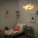 image 1 of ValueLights White Ceiling Pendant Shade and E27 GLS LED 6W Warm White 3000K Bulb