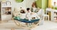 image 3 of SoBuy Kids Rocking Chair with Hammock & Pillow, Multicolor, 48.0x14.2x18.9 in, 4 kg - KMB16-J