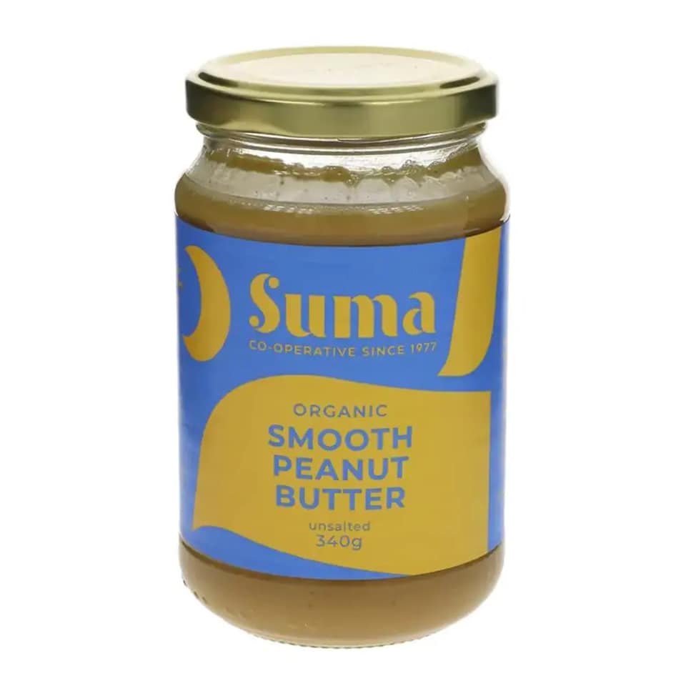 Organic Smooth Peanut Butter No Salt 340g (Suma)