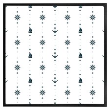 Anchor, wheel, sailboat (Picture Frame) Black | XL