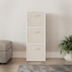 image 3 of 3-Tier Cube Shelving Unit with Inserts | White | White & Cream | 1