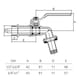 image 2 of 3/4inch BSP Garden Bib Tap Water Lever Type Valve Hazelock Connection | Chrome