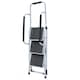 image 3 of Gr8 Home 3 Step Ladder Folding Stool Non Slip Tread Steel Foldable Home DIY With Handrail