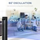 image 5 of HOMCOM Tower Fan Anion Cooling Bedroom with Oscillating, Remote, Black